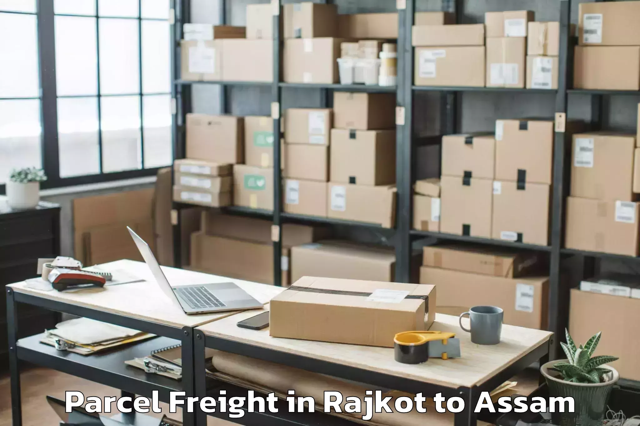 Reliable Rajkot to Dibrugarh University Dibrugarh Parcel Freight